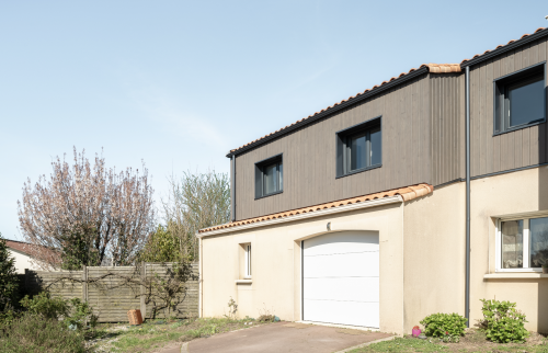 Surélévation de maison en ossature bois à Vertou