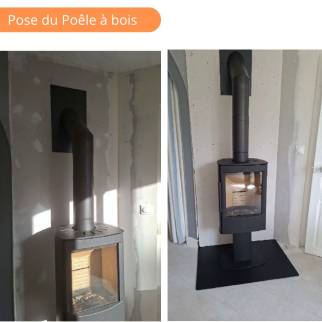  Travaux de pose de poêle à bois - La Plaine sur mer 44770
