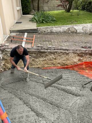 fondations du garage