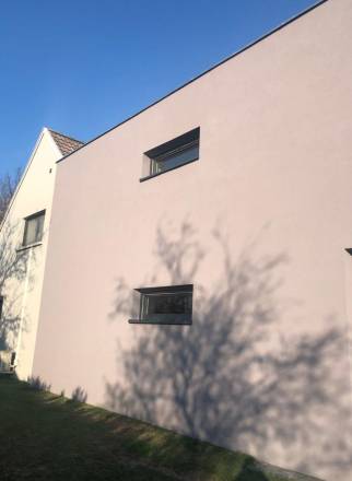 Extension sur deux niveaux, façade crépis à Sausheim