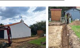 Construction de garage avec travaux de terrassement - Pornic 44210