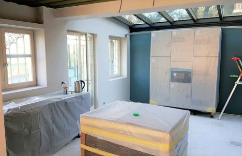 Création d'une Cuisine sous une Verrière - Lyon 3 Montchat - Travaux en cours