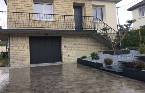 Terrasse en pavé à Caen