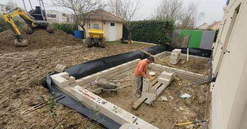 Construction d'un agrandissement de maison avec travaux de montage du vide-sanitaire - Moissy-Cramayel 77550