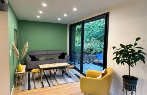 Extension en bois d'une maison 