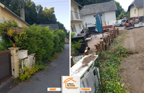 remplacement haie clôture, clôture métallique Albertville, La Maison des Travaux Albertville, rénovation extérieure maison, pose clôture moderne