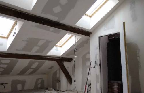 Travaux en cours - Aménagement Comble Lyon 3