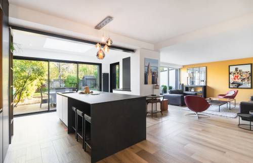 Rénovation de la pièce de vie cuisine et salon à Vertou (44120)