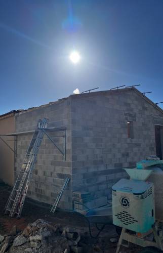 Elévation des murs extension Orange