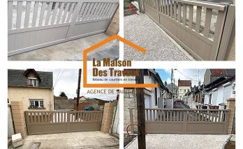 Installation de portail coulissant aluminium