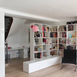 Aménagement intérieur salon, Auvers-sur-Oise - Aménagement de plusieurs espaces dans le salon