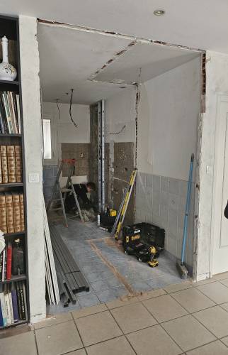 Démolition de cloison des WC