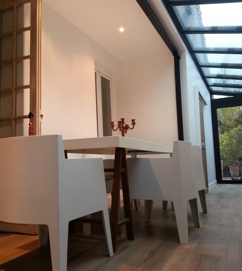 installation d'un plafond de verre 