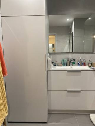 Fontaines sur saone (69270) : aménagement d'un espace buanderie avec lavabo sur mesure