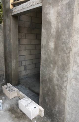 ouverture de l'extension en parpaing