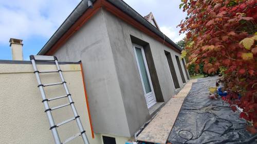 Façade rue pendant les travaux