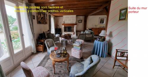 Salon de maison avant travaux de rénovation intérieure - Bombon 77720