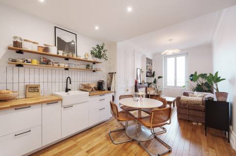 Rénovation Appartement Lyon Montchat - Pièce de vie