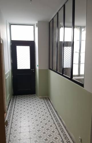 Pendant travaux : pose de la verrière atelier + nouvelle porte entrée.