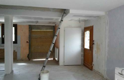 Pendant les travaux : Ouverture du mur