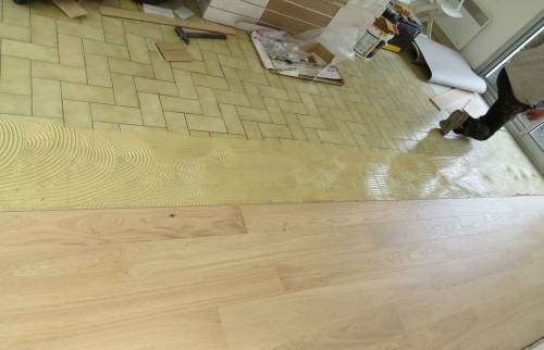 Pose d'un parquet contrecollé - Cléguer (56620)