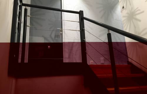Escalier sur mesure métal et bois au quart tournant sans contremarches - Magny-en-Vexin (95420)