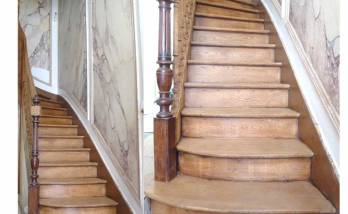 Rénovation d’un escalier en chêne datant du début du XXème siècle à Lyon 