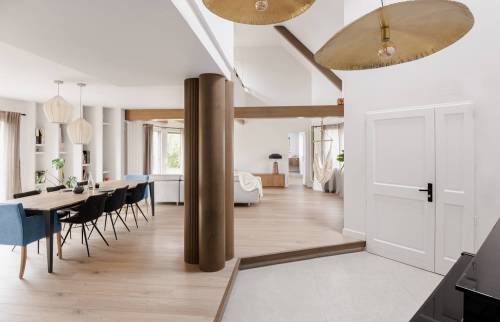 Rénovation terminée – Salon et salle à manger maison rénovée à Bruz