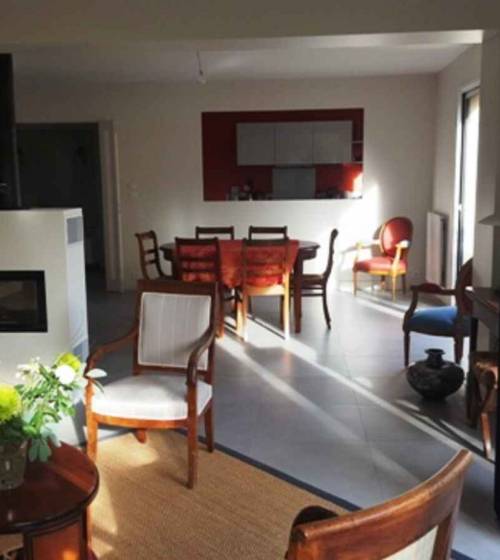 Pièce de vie avec extension