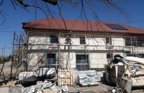 première couche de chaux