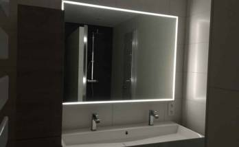 Salle de bain, miroir rétro-éclairé, Mulhouse