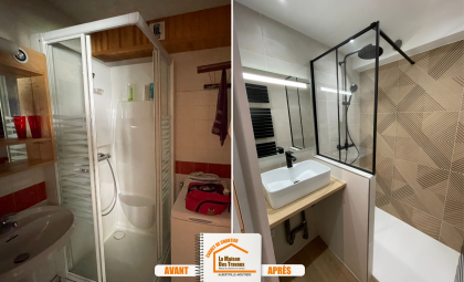 Appartement rénové Méribel, Modernisation salle de bains, Rénovation complète montagne, Artisan rénovation Méribel 73550