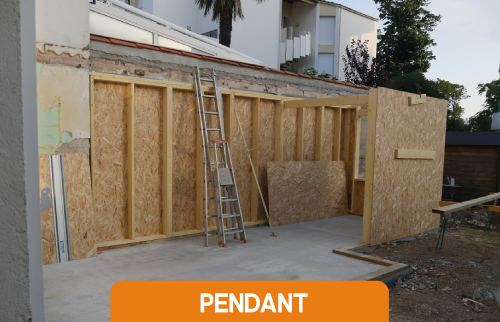 Extension ossature bois à Royan