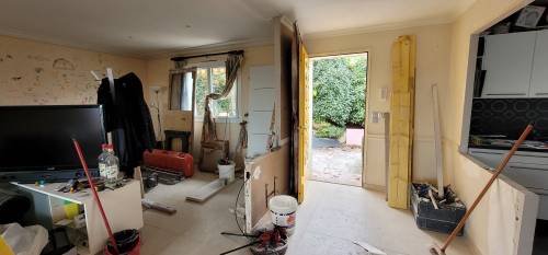 Pendant les travaux de l'entrée