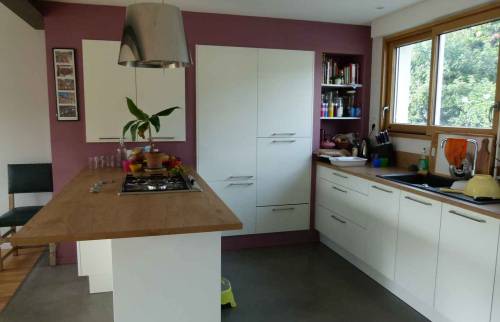 aménagement éléments cuisine aménagés après raccord aux normes plomberie et électricité - Trilport -