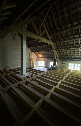 Réalisation plancher en cours