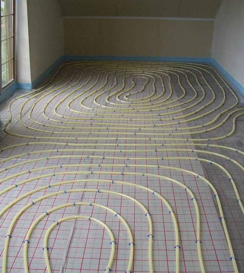 Isolant et trame du plancher chauffant