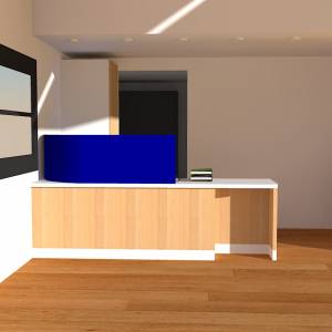 Modélisation 3D d'un bureau d'accueil