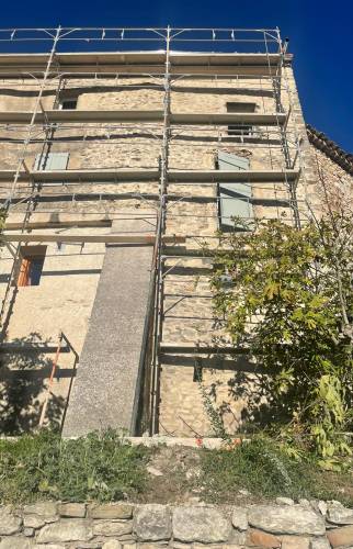 Mise en sécurité avec un échaffaudage 4 niveaux