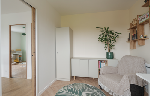 Surélévation de maison à Vertou pour créer un espace nuit (44120) - bureau