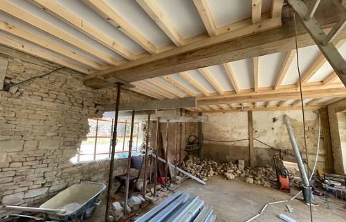 Plancher haut vu du rez de chaussée