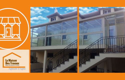 Projet d’extension à Bon-Encontre : véranda design et toiture isolée réalisée par La Maison Des Travaux Agen.
