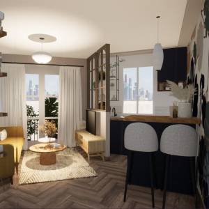 Optimiser d'un salon et d'une cuisine - Tanja NESIC - La Maison Des Architectes