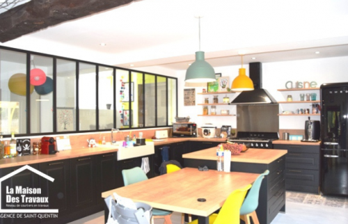 îlot central et verrière d'atelier