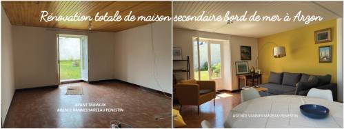 Rénovation totale de maison secondaire bord de mer à Arzon 56640