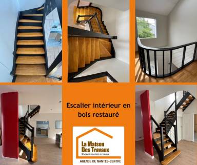 Rénovation de maison avec rénovation de l'escalier en bois intérieur - Nantes 44000