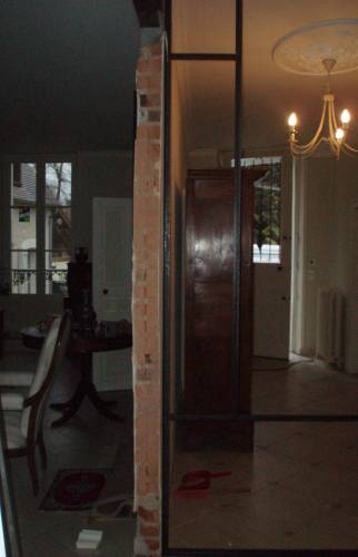 Ouverture mur + soudure de la verrière