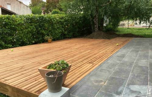 Extension bois de la terrasse