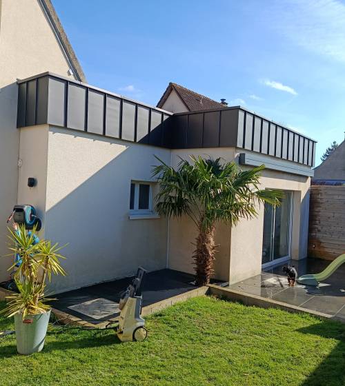 Nouvelle toiture sur l'extension