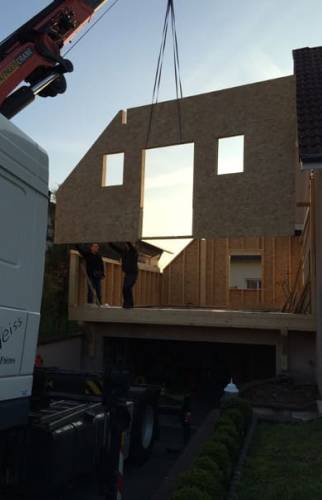 façade bois installation extension